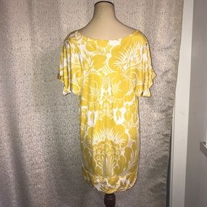 Diane Von Furstenberg Women's Yellow Floral Knit Top Silk Blend, Size 8
